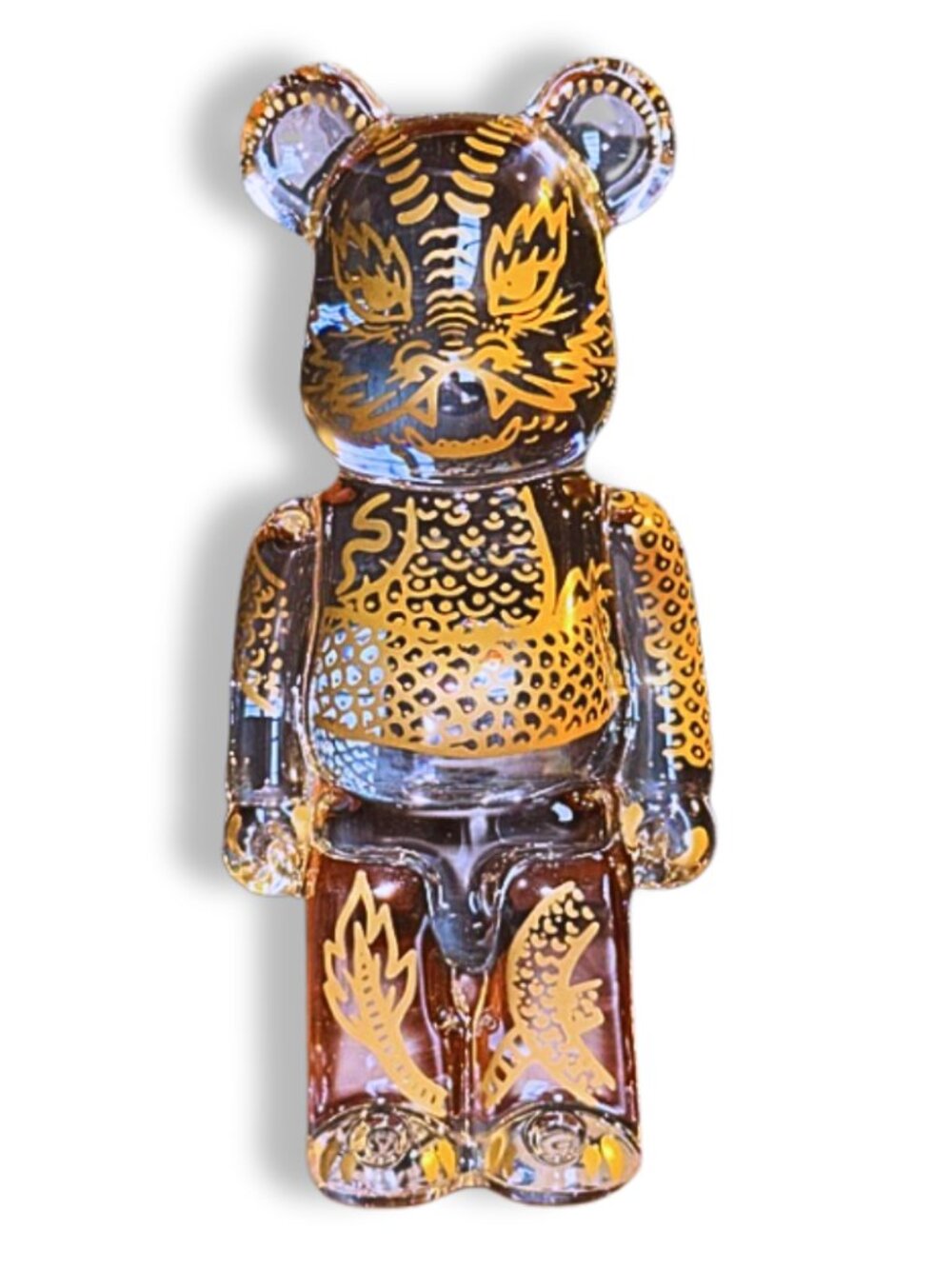 Baccarat BE@RBRICK Bearbrick Bear Dragon Crystal 2024 Limited Gold Leaf